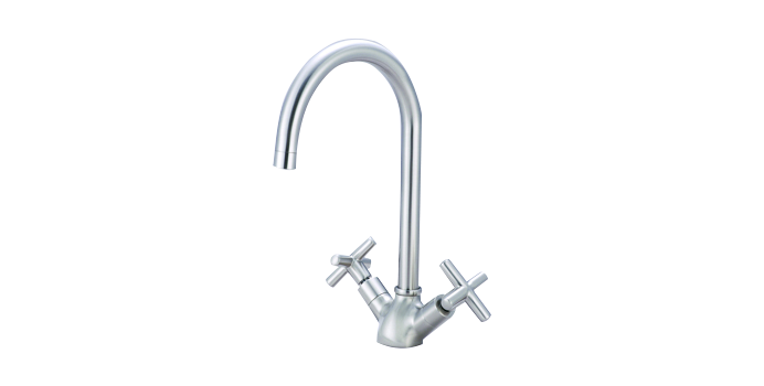 Single Hole Dual Handle Kitchen Faucet-KF-128