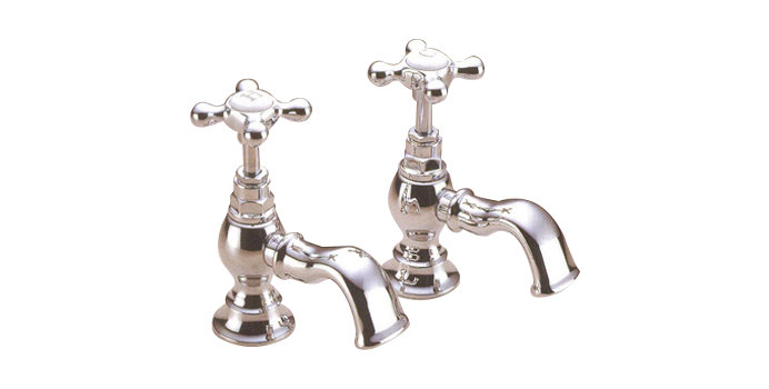 1/2" Metal Cross Handles Pillar Taps-LF-901