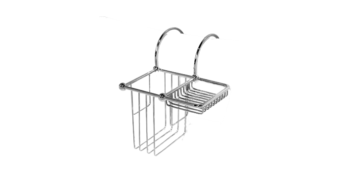 Over The Rim Shampoo Bottle and Soap Basket-BBA-308
