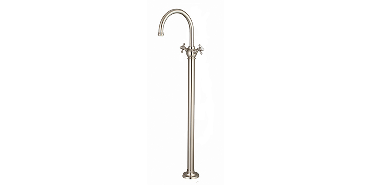 Freestanding Gooseneck Tub Filler, Cross Handles-FS-F43