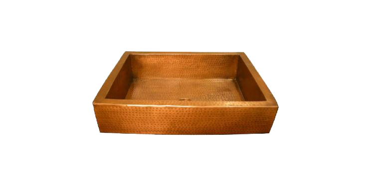 Square Recessed Copper Sink-KB-B14